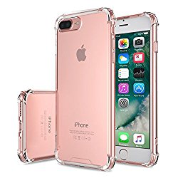 iPhone 7 Plus Case – MoKo Advanced Shock-absorbent Scratch-resistant Cover Case with Transparent Hard PC Back Plate and Flexible TPU Gel Bumper for Apple iPhone 7 Plus 5.5″ 2016 Release, Crystal Clear