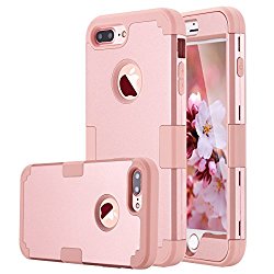 LONTECT iPhone 7 Plus Case Hybrid Heavy Duty Shockproof Full-Body Protective Case with Dual Layer