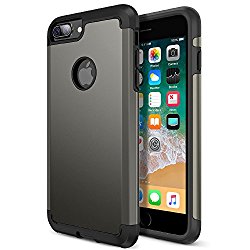 iPhone 8 Plus Case, Trianium Protanium Apple iPhone 8Plus Case (2017) with Heavy Duty Protection / Shock Absorption / Dual Layer TPU + Rigid Back Armor / Anti-Scratch / Reinforced Corner -Gunmetal