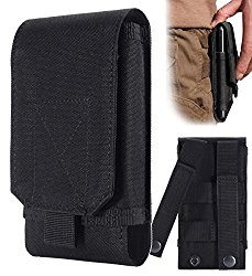 Urvoix(TM) Black Army Camo Molle Bag For Mobile Phone Belt Pouch Holster Cover Case Size L