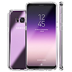 Galaxy S8 Plus Case,Clear Slim Hybrid Armor Perfect Fit Hard Anti Scratch Excellent Grip Flexible Tpu Non Slip Non Bulky 360 Full Body Shockproof Protective Cover for Samsung Galaxy S8 Plus – Crystal