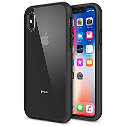 iPhone X Case, Maxboost HyperPro Hybrid Apple iPhone X Clear Case with GXD GEL [Drop Protection] For iPhone X / 10 Phone 2017 [Reinforced Frame] TPU Bumper + Clear Hard PC Back Cover -Smoke/Orange