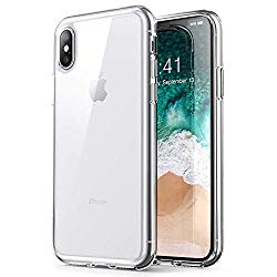 iPhone Xs Max case, PUSHIMEI Soft TPU Crystal Transparent Slim Anti Slip Anti-fingerprint Full-body Protective Phone Case Cover For Apple iPhone 10s Max / iPhone Xs Max 2018 6.5″ (Clear TPU)