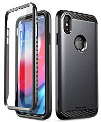 iPhone Xs Max Case, SUPCASE [UB Neo Series] Full-Body Protective with Built-in Screen Protector Dual Layer Armor Cover for iPhone Xs Max Case 6.5 Inch 2018 (Black)