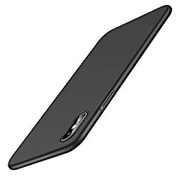 TORRAS Slim Fit iPhone Xs Max Case, Hard Plastic Ultra Thin Protective Phone Cover Case with Matte Finish Grip Compatible with iPhone Xs Max 6.5 inch (2018),Space Black