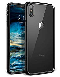 YOUMAKER Premium Crystal Clear Hybrid Case for iPhone Xs Max, Slim Fit Lightweight Bumper Scratch Resistant Drop Protection Shockproof Protective Cover for All New Apple iPhone Xs Max 6.5 inch – Black