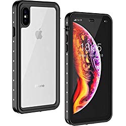 iPhone Xs Max Waterproof Case 6.5 inch 2018, GOCOOL iPhone Xs Max Full Protective Case, Built-in Screen Protector, Clear Sound, Case for iPhone Xs Max 6.5 inch 2018 (Black)