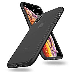 Humixx Shockproof Series iPhone Xs Case,[Military Grade Drop Tested] Translucent Matte case with Soft Edges, Shockproof and Anti-Drop Protection case Designed for Apple iPhone X(2017)-Black