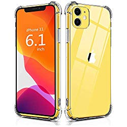 BELONGME Compatible with iPhone 11 Case 2019, Crystal Clear Case with 4 Corners Shockproof Protection Soft Scratch-Resistant TPU Cover for iPhone 11 6.1 inch.