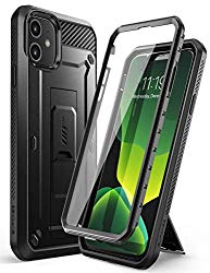 SUPCASE Unicorn Beetle Pro Series Case Designed for iPhone 11 6.1 Inch (2019 Release), Built-In Screen Protector Full-Body Rugged Holster Case (Black)
