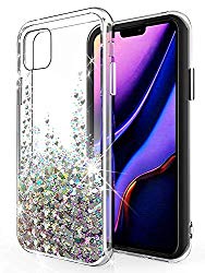 SunStory Designed for iPhone 11 Case,Luxury Fashion with Moving Shiny Quicksand Glitter and Double Protection with PC Layer and TPU Bumper Case for iPhone 11 6.1 Phone (Silver)